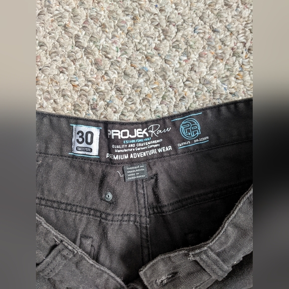 Washed black jean shorts - Picture 2 of 3